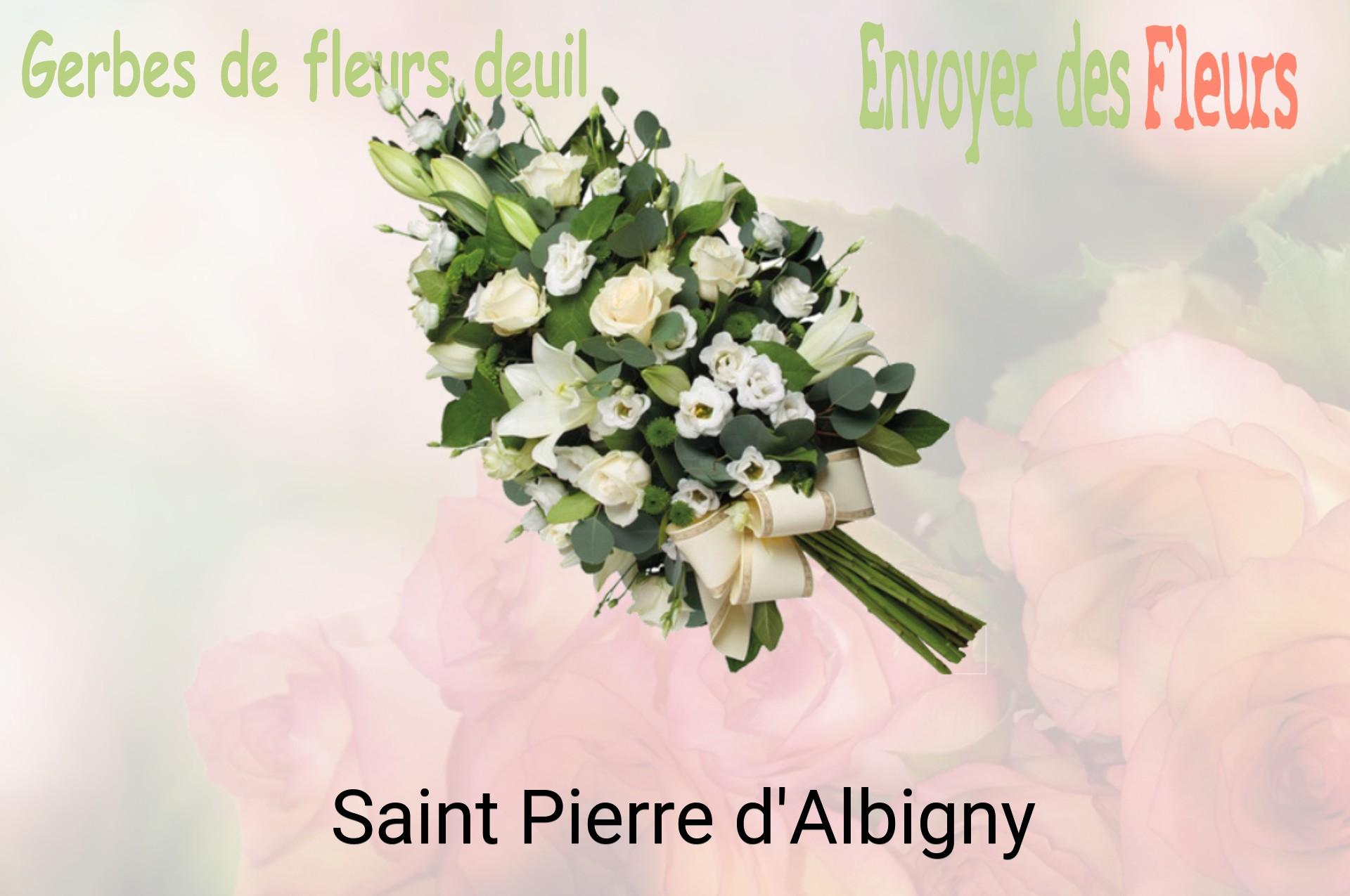 Gerbe de fleurs de deuil livrée à Saint-Pierre-d'Albigny